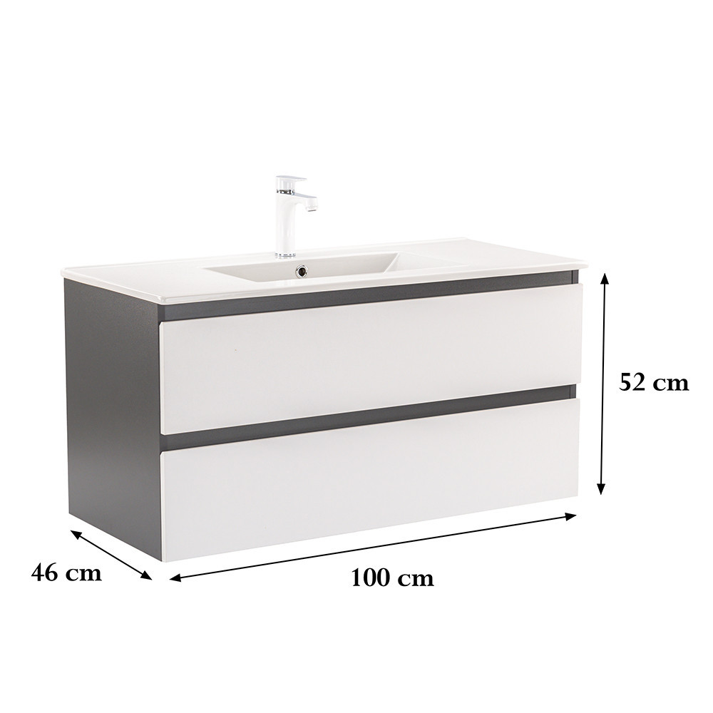 Leziter Dulap inferior Vario Forte 100 cu lavoar Mobalis Homvera