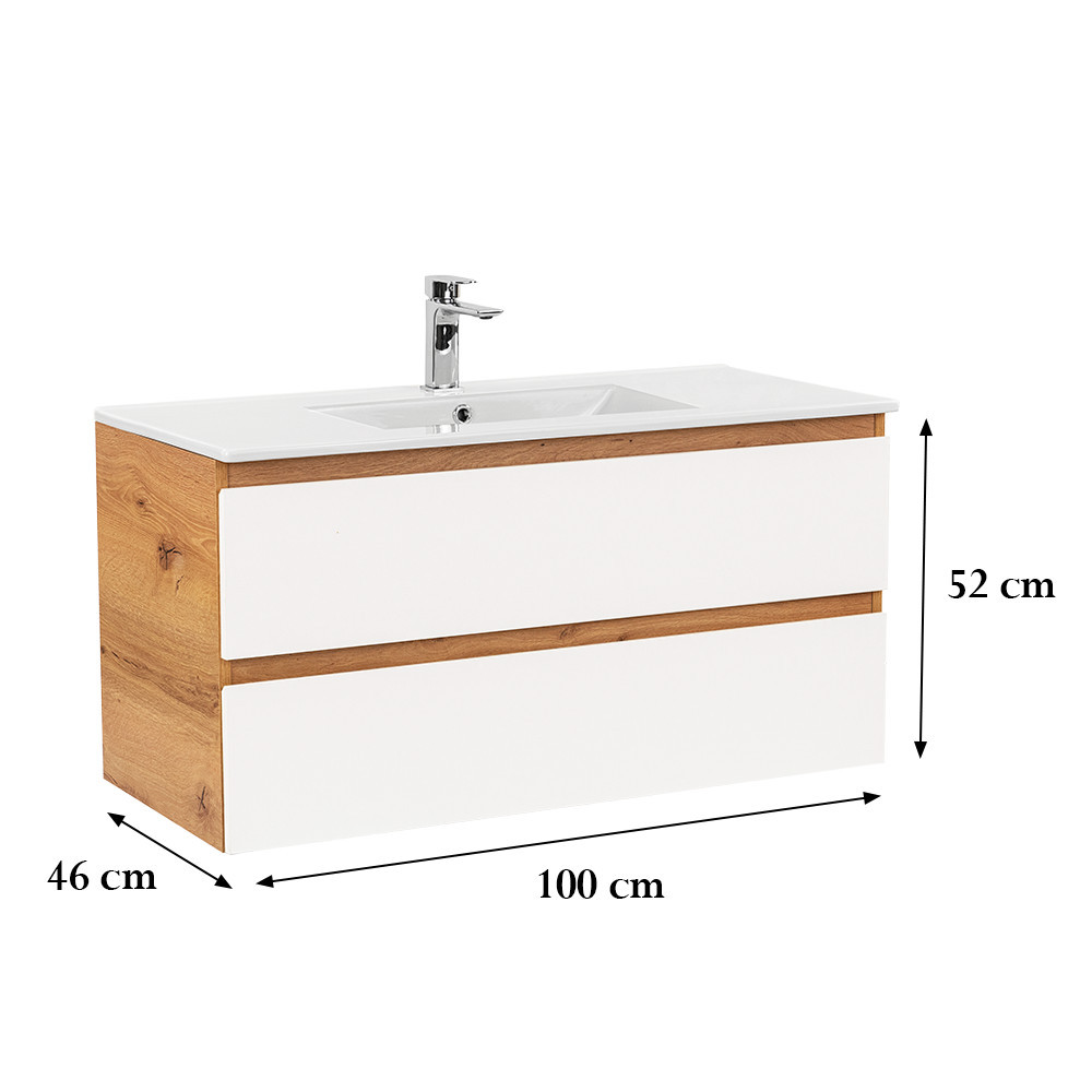 Leziter Dulap inferior Vario Forte 100 cu lavoar Mobalis Homvera