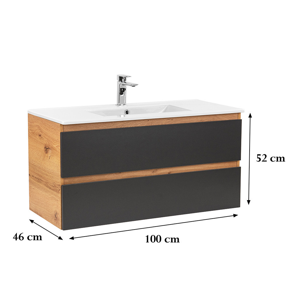 Leziter Dulap inferior Vario Forte 100 cu lavoar Mobalis Homvera