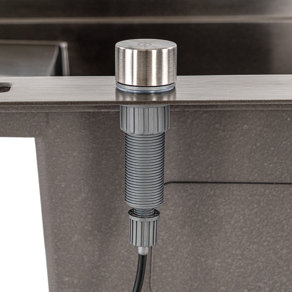 Leziter Manetă de schimbare pentru 1 tavă de chiuvetă, gri Mobalis Homvera