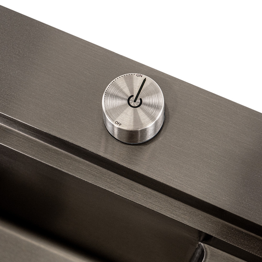 Leziter Manetă de schimbare pentru 1 tavă de chiuvetă, gri Mobalis Homvera