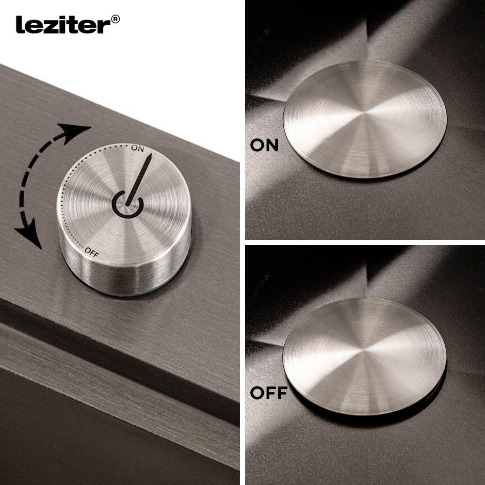 Leziter Manetă de schimbare pentru 1 tavă de chiuvetă, gri Mobalis Homvera