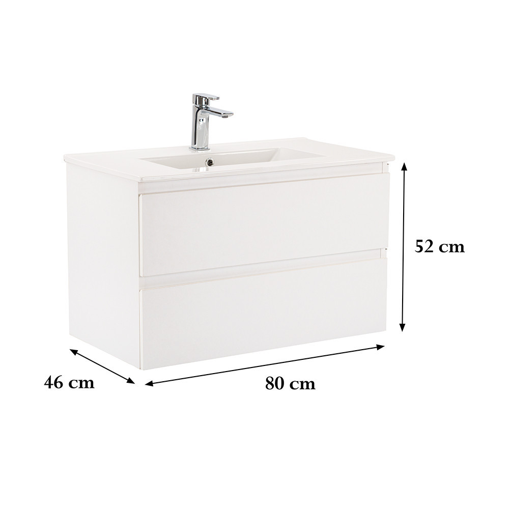 Leziter Dulap inferior Vario Forte 80 cu lavoar Mobalis Homvera