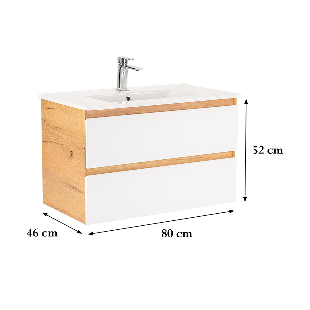 Leziter Dulap inferior Vario Forte 80 cu lavoar Mobalis Homvera