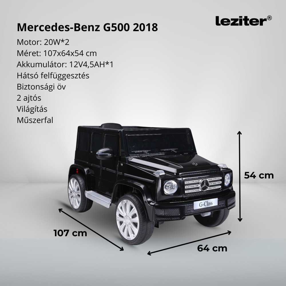 Leziter Mașină electrică Mercedes Benz G500 neagră Mobalis Homvera