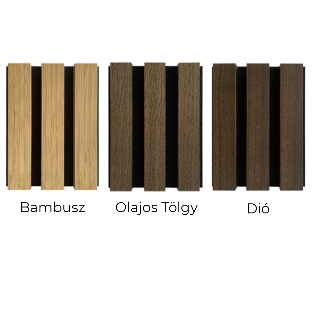 Leziter Panou acustic de perete cu aspect de nuc 260x60x1,8 cm Mobalis Homvera