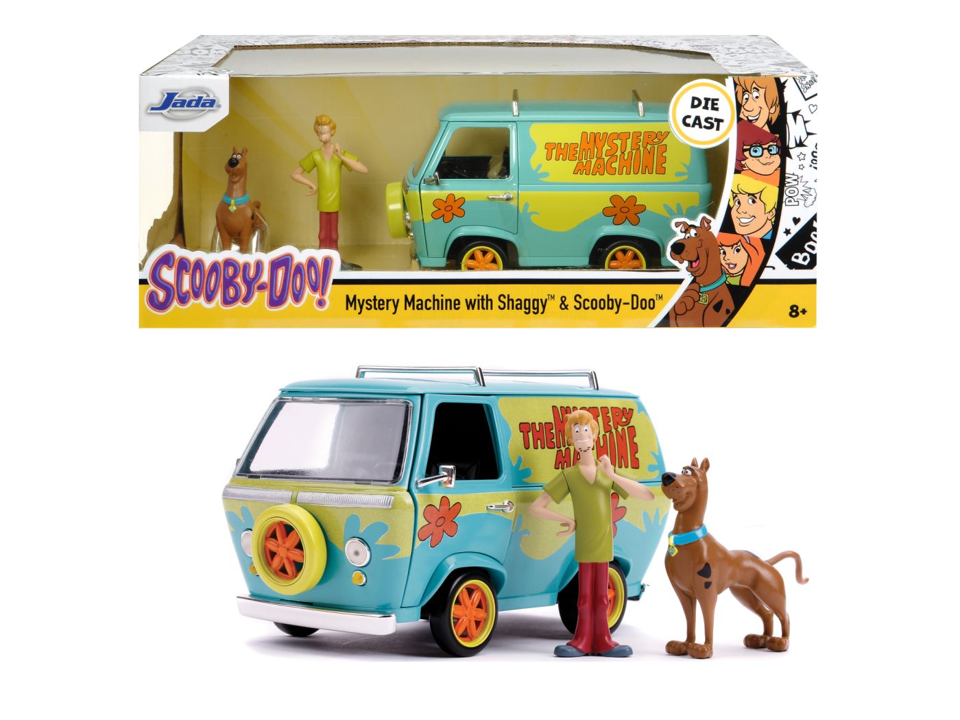 JADA SCOOBY DOO SET DUBA METALICA MISTERIOASA SCARA 1 LA 24 SI 2 FIGURINE SuperHeroes ToysZone