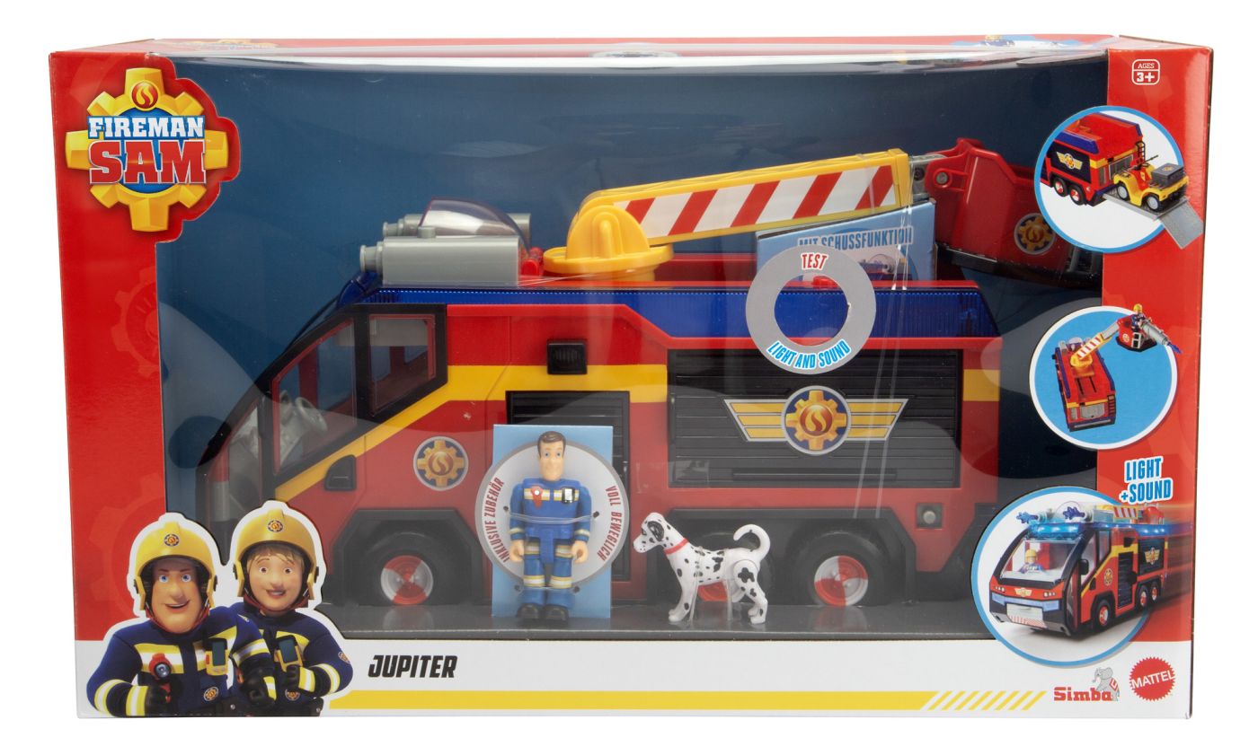 POMPIERUL SAM MASINA DE POMPIERI JUPITER CU FIGURINE SI ACCESORII SuperHeroes ToysZone