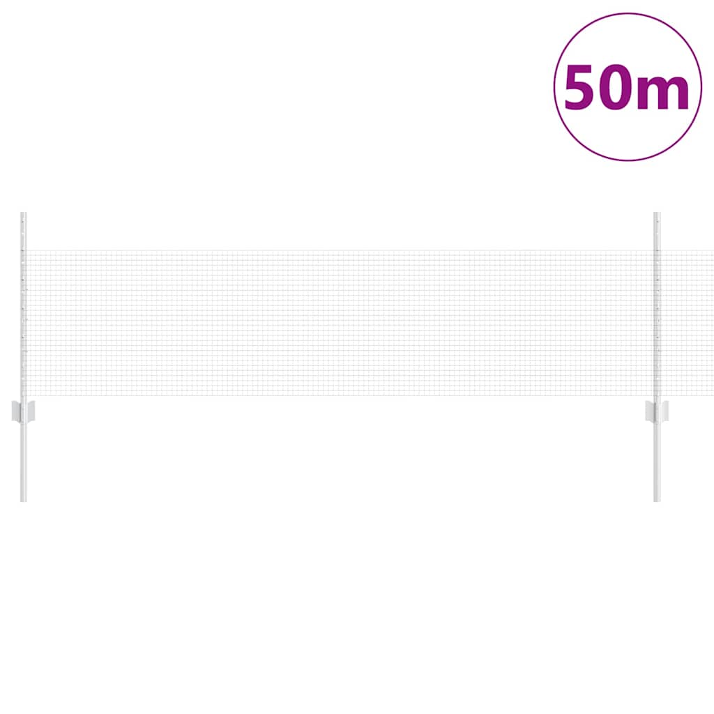 Îngrădire cu stâlpi Argintiu 0.5 x 50 m Oțel GartenMobel Dekor