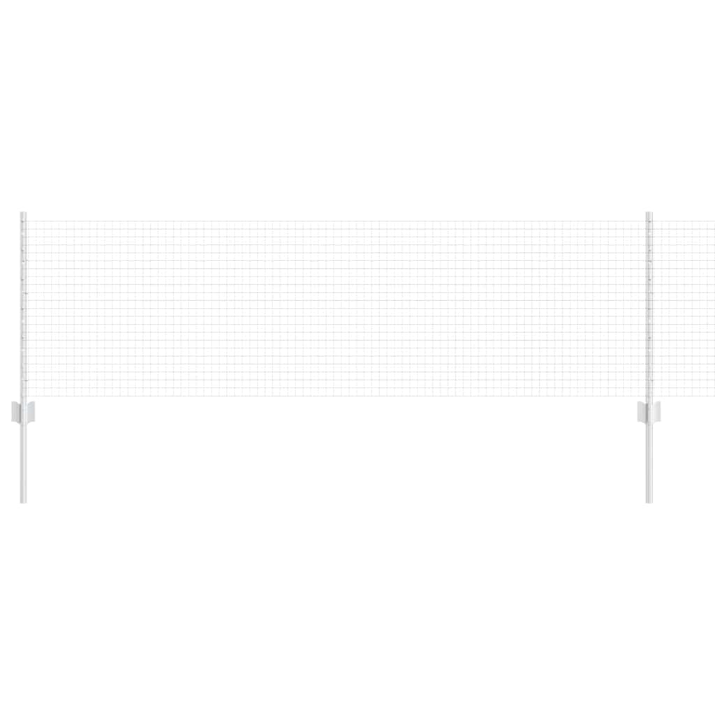 Îngrădire cu stâlpi Argintiu 0.6 x 25 m Oțel GartenMobel Dekor