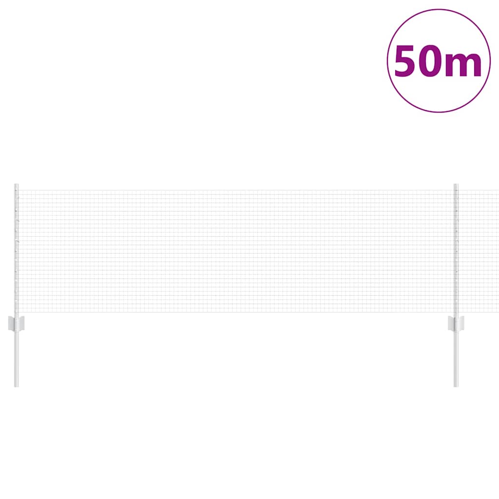 Îngrădire cu stâlpi Argintiu 0.6 x 50 m Oțel GartenMobel Dekor