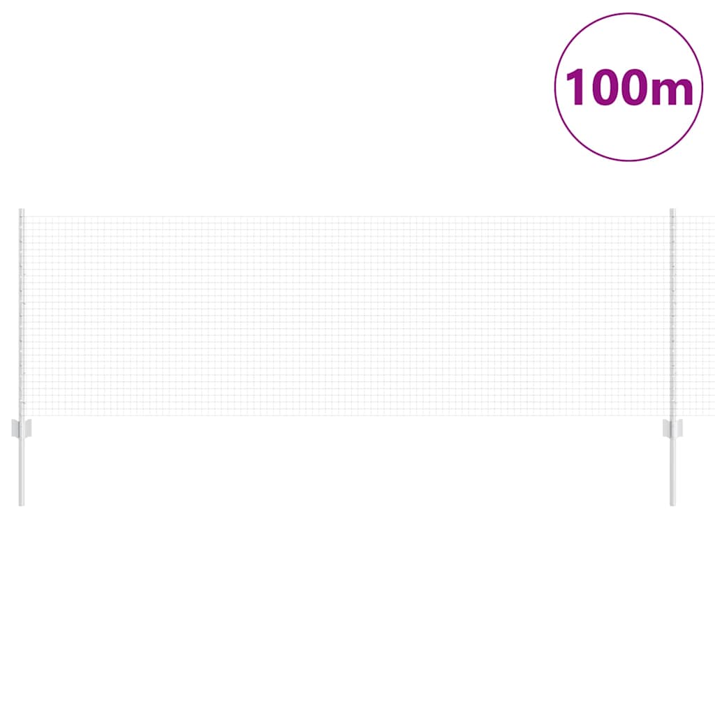 Îngrădire cu stâlpi Argintiu 0.8 x 100 m Oțel GartenMobel Dekor