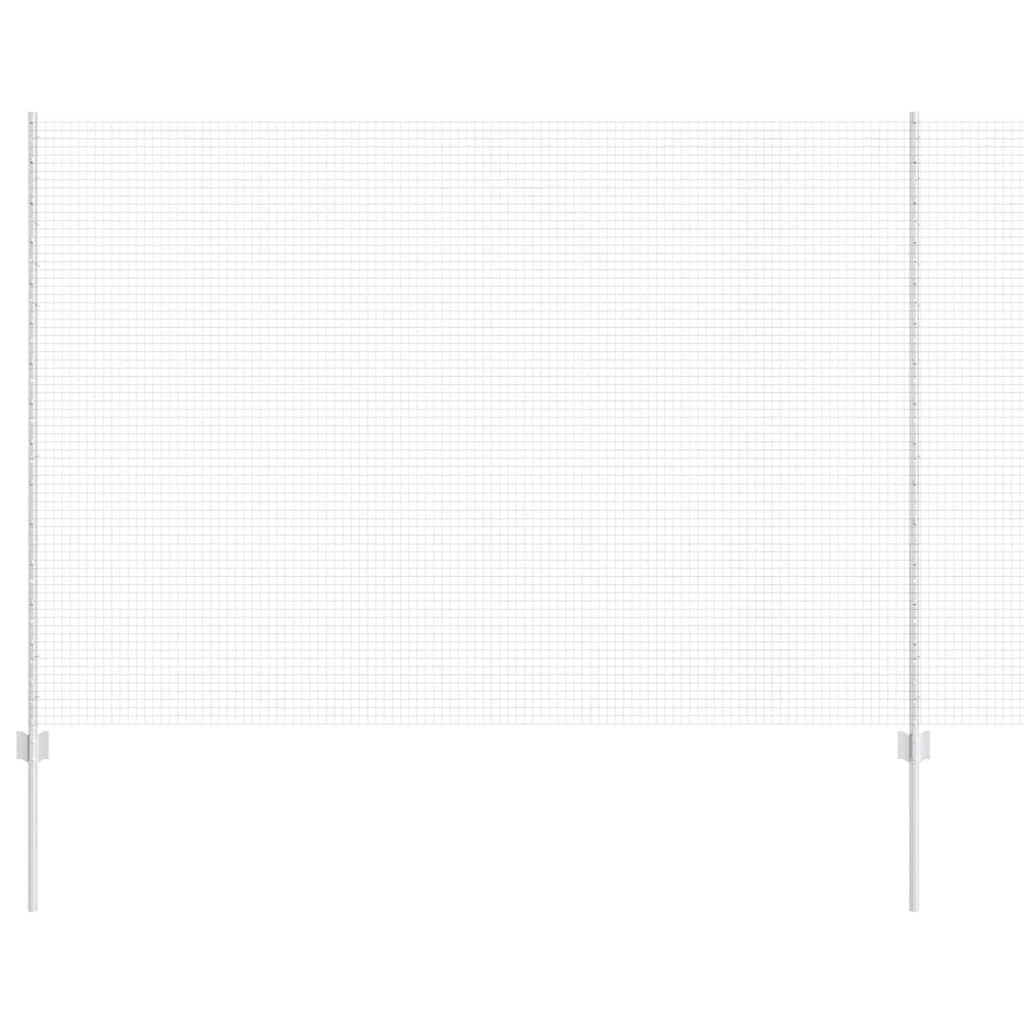 Îngrădire cu stâlpi Argintiu 1.5 x 50 m Oțel GartenMobel Dekor