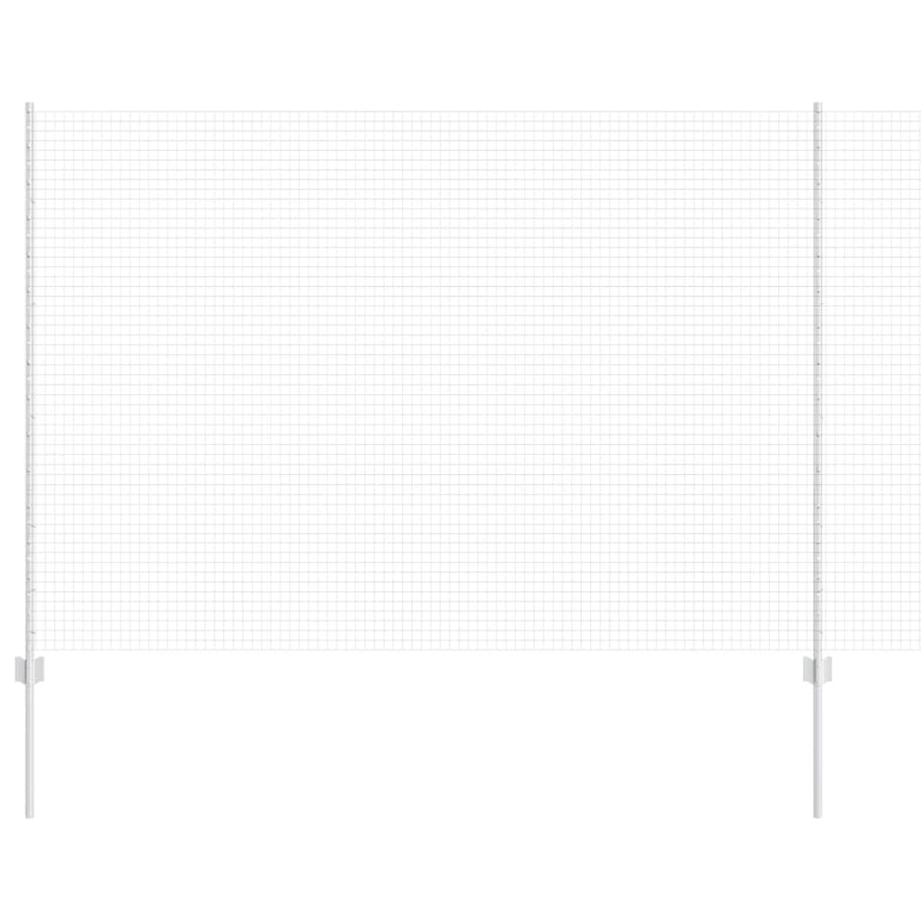 Îngrădire cu stâlpi Argintiu 1.5 x 50 m Oțel GartenMobel Dekor