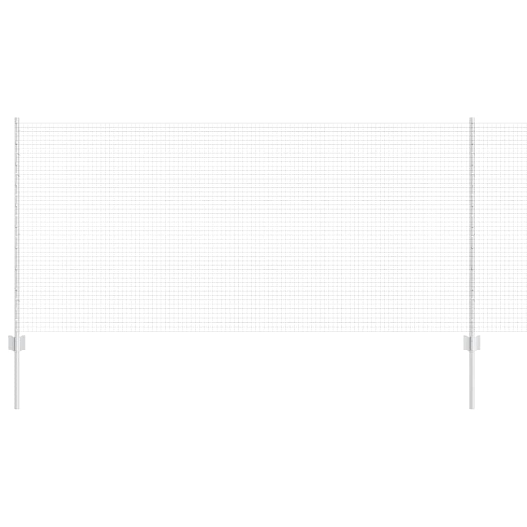 Îngrădire cu stâlpi Argintiu 1 x 100 m Oțel GartenMobel Dekor