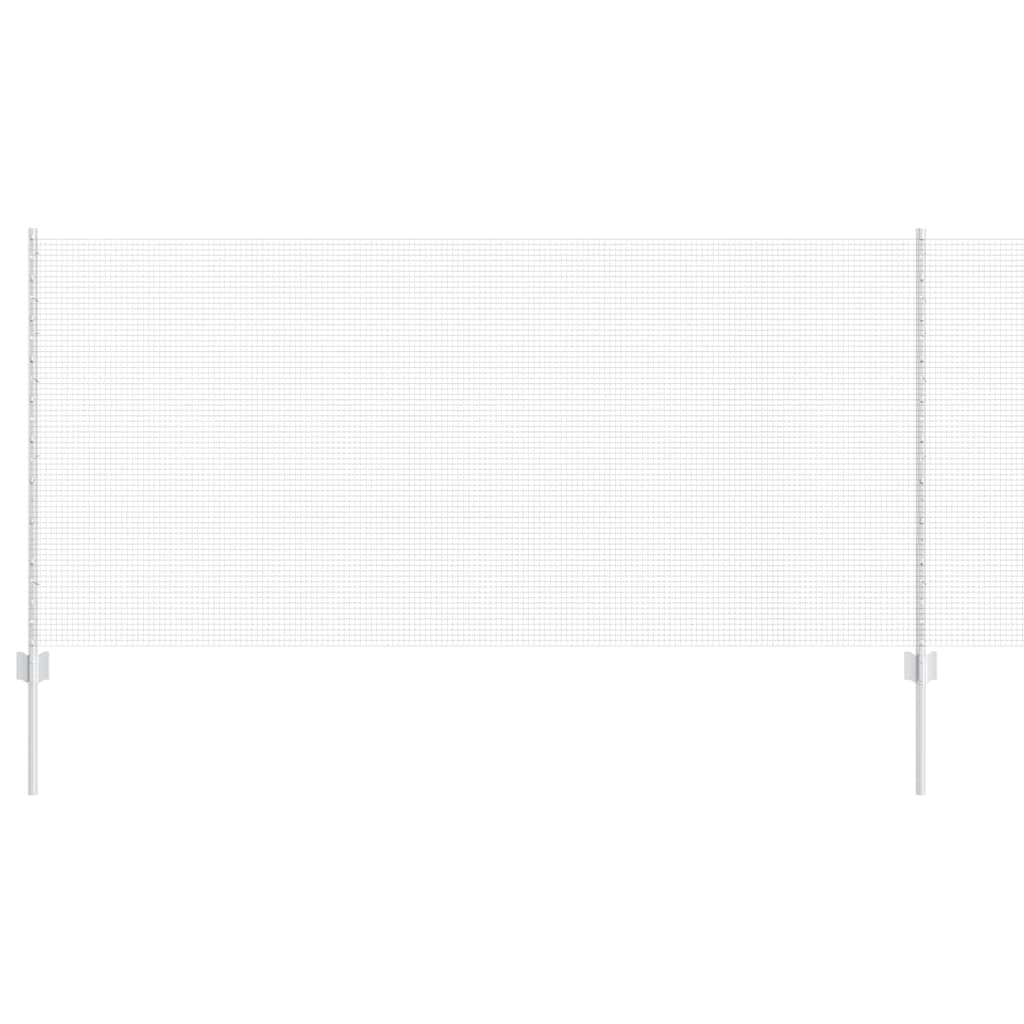 Îngrădire cu stâlpi Argintiu 1 x 50 m Oțel GartenMobel Dekor