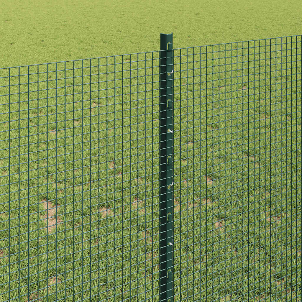 Îngrădire cu stâlpi Verde 1 x 25 m Oțel GartenMobel Dekor