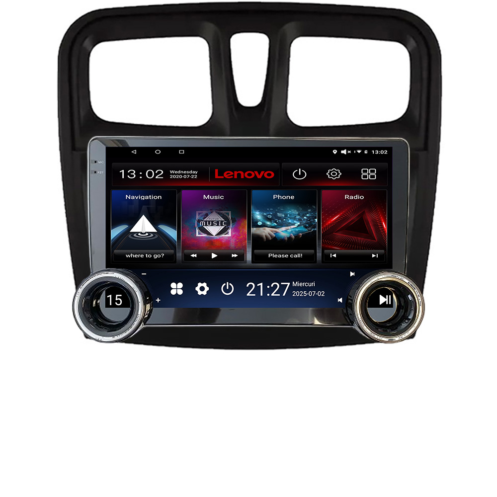 Navigatie Dacia Sandero 2012-2020 var B Lenovo 8 core 4+64 10.5 inch Incell 1K android Wifi 5Ghz gps internet a CarStore Technology