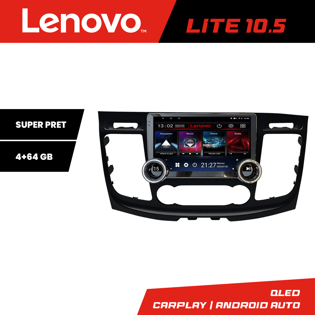 Navigatie Ford Transit 2019- varianta cu ecran de fabrica Lenovo 8 core 4+64 10.5 inch Incell 1K android Wifi 5Ghz gps internet Kit-transit-2019-b CarStore Technology