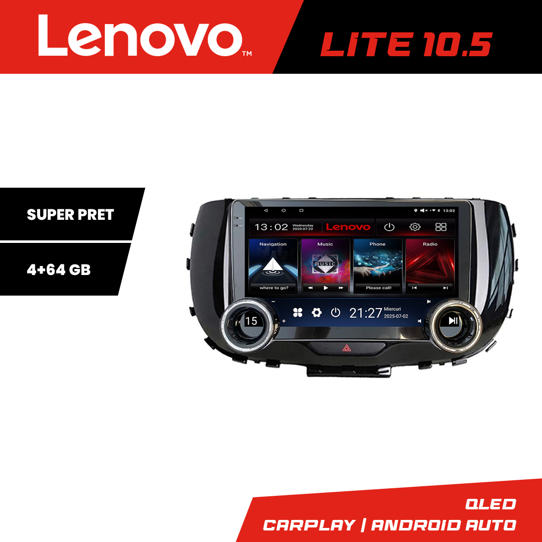Navigatie Kia Soul 2020- Kit-soul Lenovo 8 core 4+64 10.5 inch Incell 1K android Wifi 5Ghz gps internet CarStore Technology
