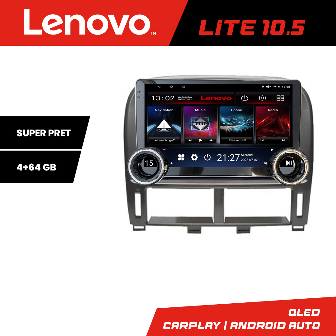 Navigatie Lexus LS 1999-2006 Kit- LS-99 Lenovo 8 core 4+64 10.5 inch Incell 1K android Wifi 5Ghz gps internet CarStore Technology