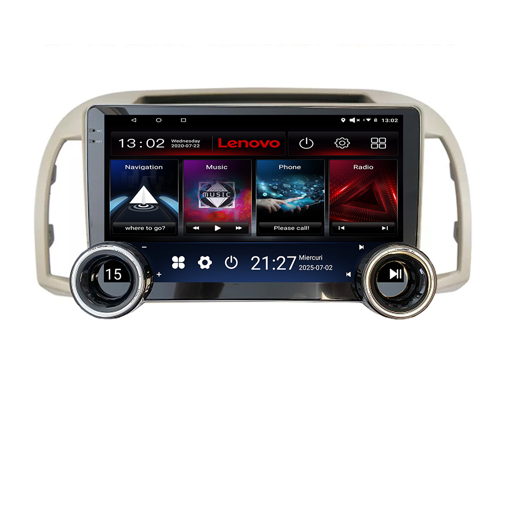 Navigatie Nissan Micra 2002-2010 Lenovo 8 core 4+64 10.5 inch Incell 1K android Wifi 5Ghz gps internet KIT-micra2003 CarStore Technology