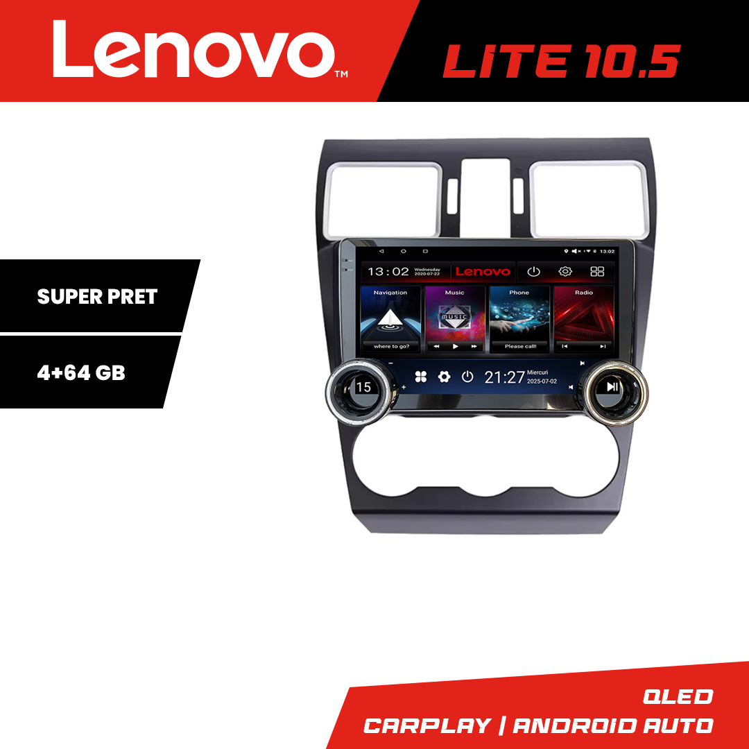 Navigatie Subaru Forester XV Lenovo Incell 1K 10.5 inch 8 core 4+64 carplay android auto radio internet kit-062-2019+EDT-E211-RK CarStore Technology