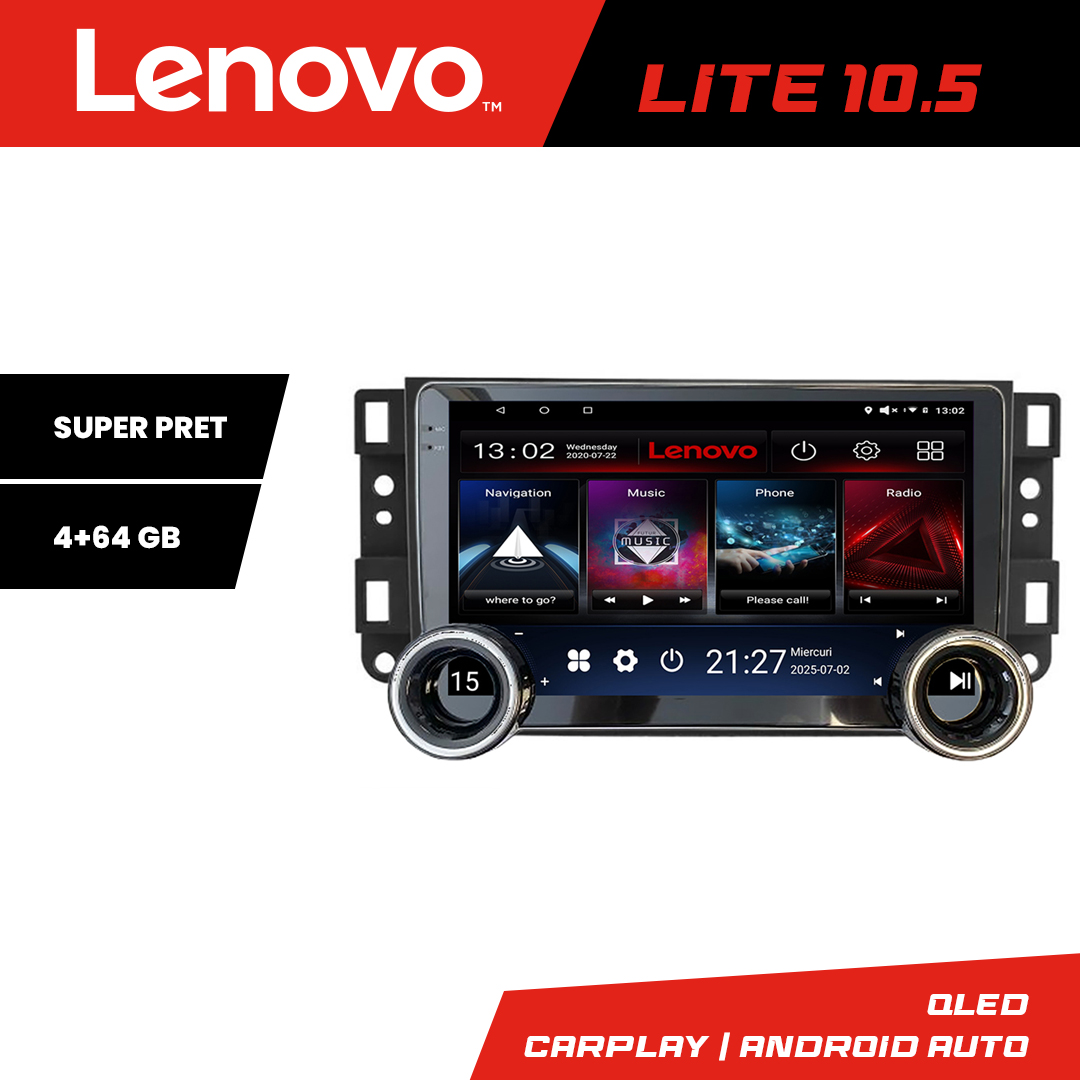 Navigatie Chevrolet Captiva Kit-020 Lenovo 8 core 4+64 10.5 inch Incell 1K android Wifi 5Ghz gps internet CarStore Technology