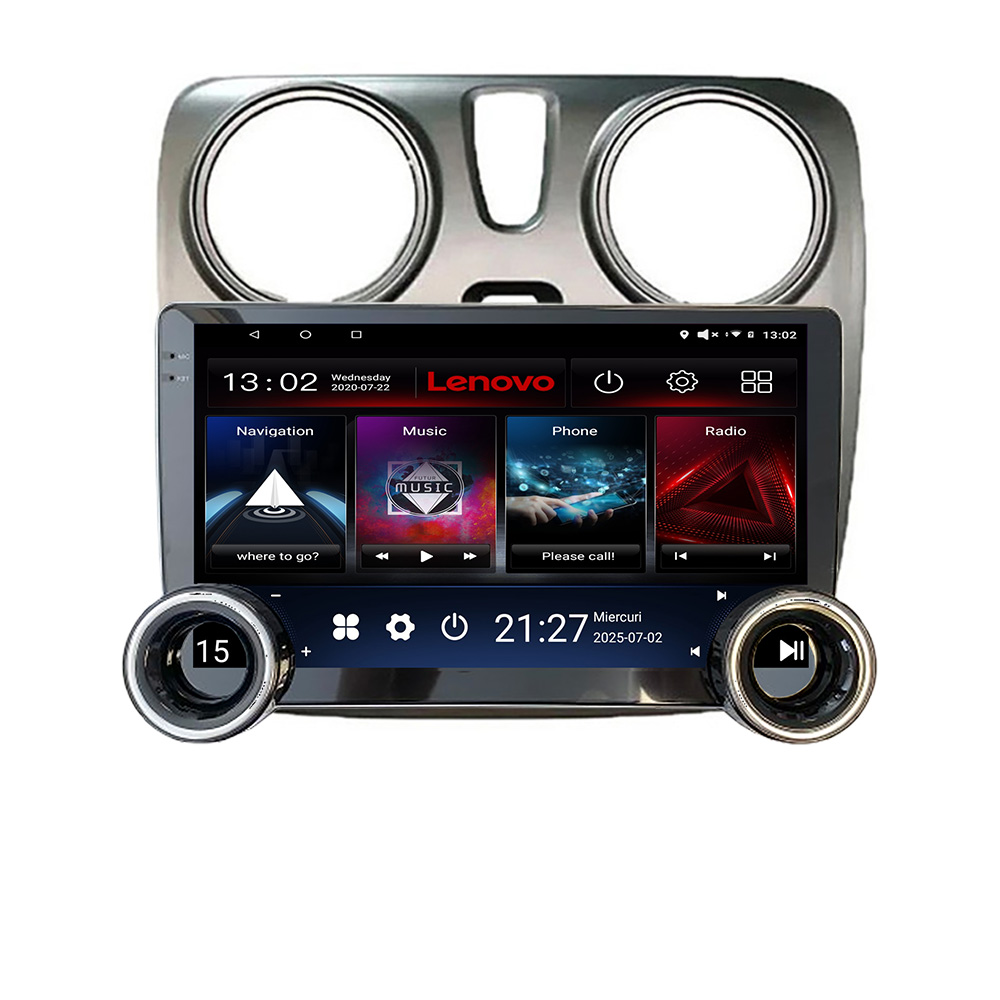 Navigatie Dacia Dokker Lenovo 8 core 4+64 10.5 inch Incell 1K android Wifi 5Ghz gps internet CarStore Technology