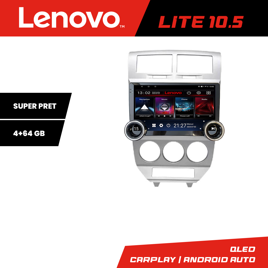 Navigatie Dodge Caliber 2006-2010 Kit-caliber-06 Lenovo 8 core 4+64 10.5 inch Incell 1K android Wifi 5Ghz gps internet 32 CarStore Technology