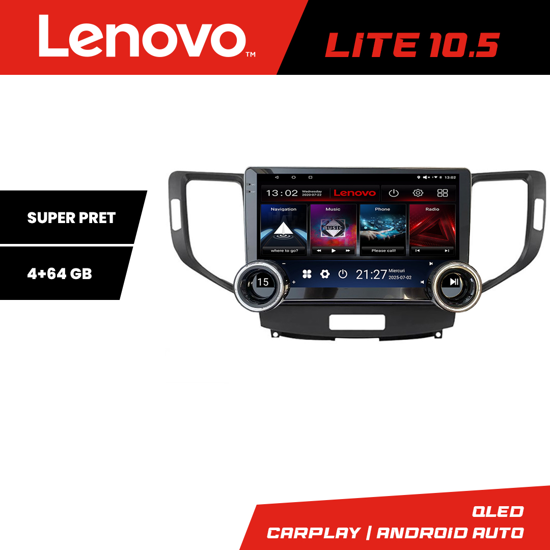 Navigatie Honda Accord 2008-2012 Kit-8951 Lenovo 8 core 4+64 10.5 inch Incell 1K android Wifi 5Ghz gps internet a CarStore Technology