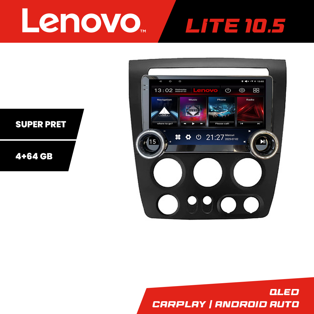 Navigatie Hummer H3 Lenovo 8 core 4+64 10.5 inch Incell 1K android Wifi 5Ghz gps internet CarStore Technology