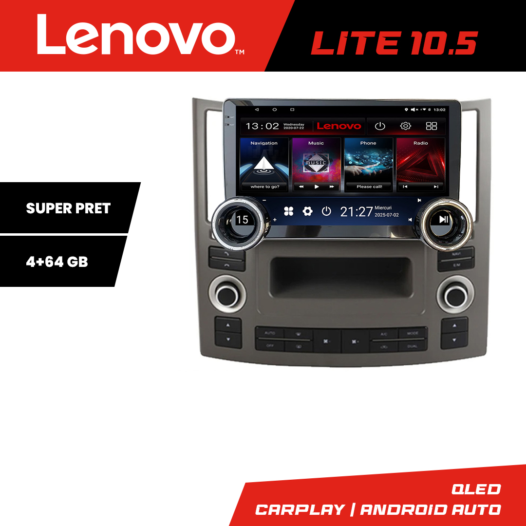 Navigatie Infiniti FX45 2007-2009 Lenovo 8 core 4+64 10.5 inch Incell 1K android Wifi 5Ghz gps internet fx45-old CarStore Technology