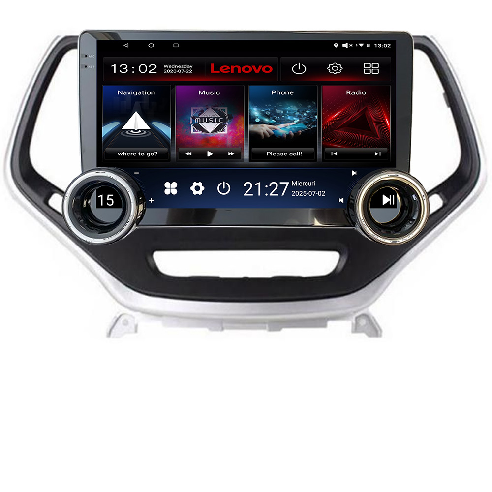 Navigatie Jeep Cherokee 2014-2019 Manual Kit-248 Lenovo 8 core 4+64 10.5 inch Incell 1K android Wifi 5Ghz gps internet 32 CarStore Technology