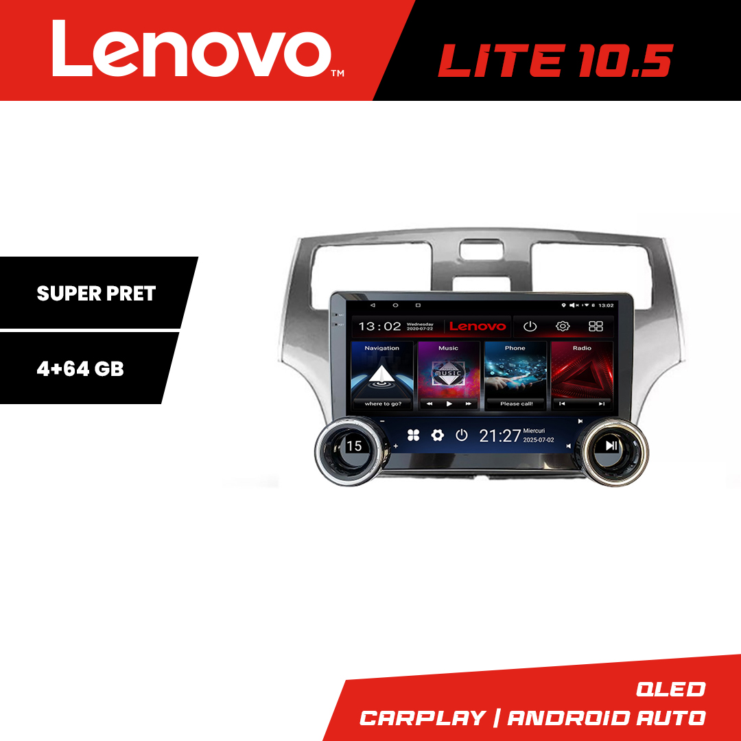 Navigatie Lexus ES 2001-2006 Lenovo 8 core 4+64 10.5 inch Incell 1K android Wifi 5Ghz gps internet CarStore Technology
