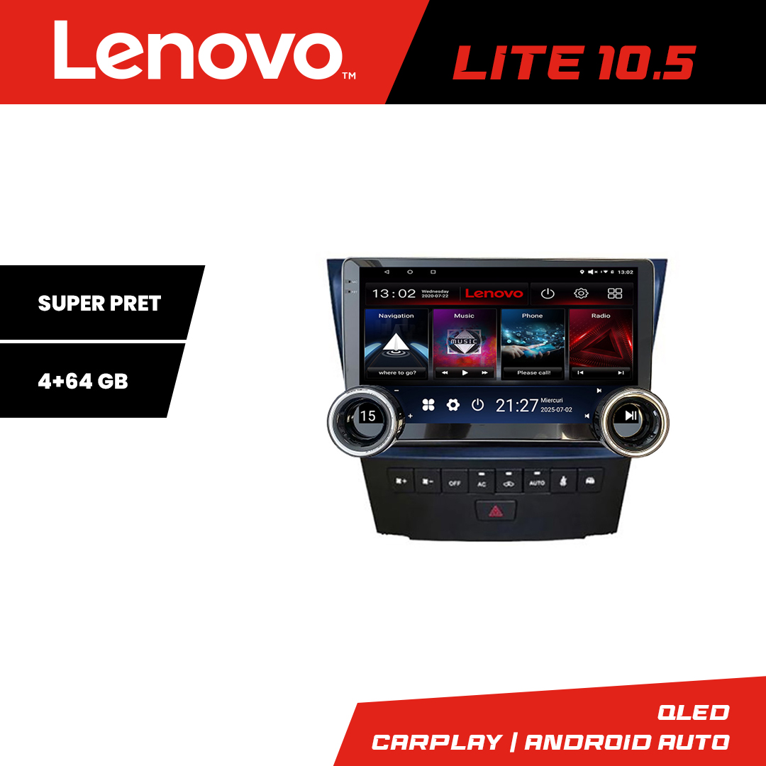 Navigatie Lexus GS-04 2004-2011 Kit- GS-04 Lenovo 8 core 4+64 10.5 inch Incell 1K android Wifi 5Ghz gps internet CarStore Technology