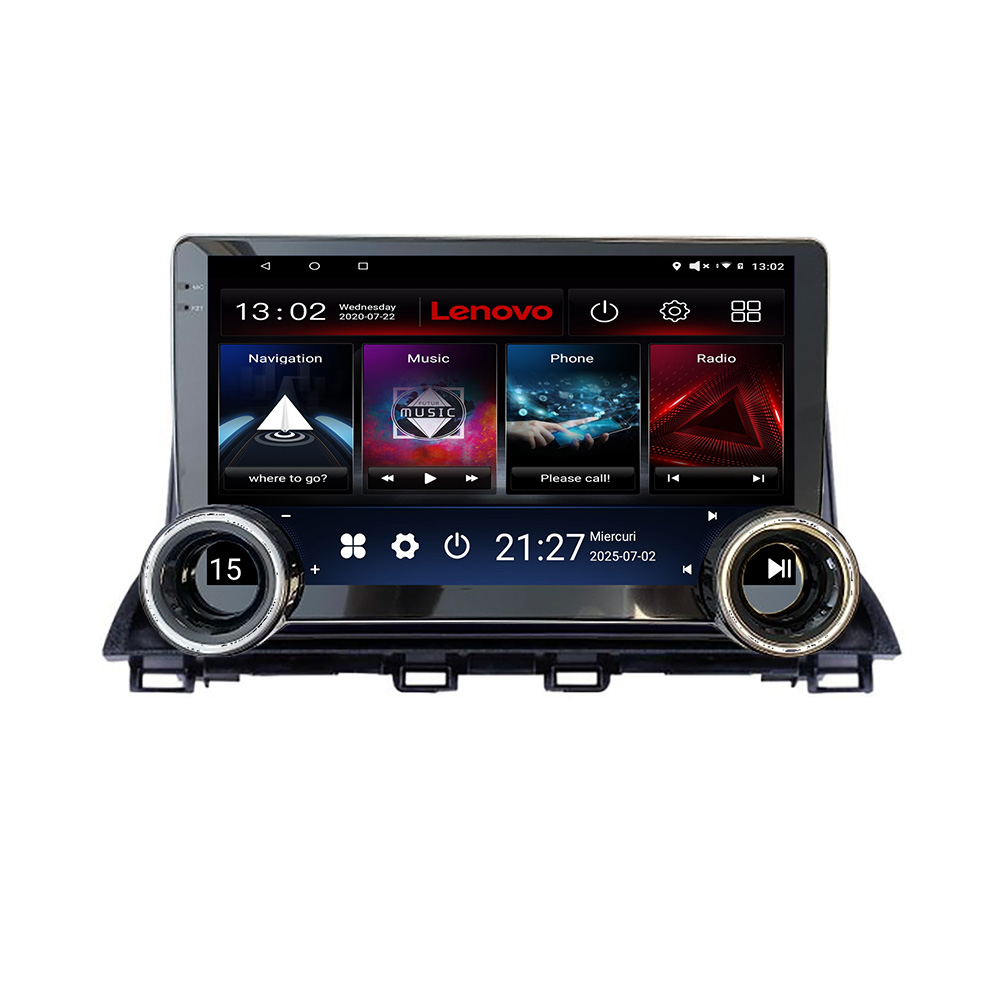 Navigatie Mazda 3 2014-2019 Lenovo 8 core 4+64 10.5 inch Incell 1K android Wifi 5Ghz gps internet CarStore Technology