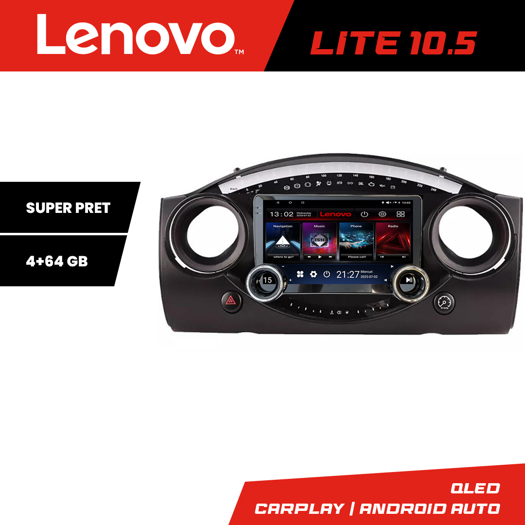 Navigatie Mini intre anii 2004-2006 Lenovo 8 core 4+64 10.5 inch Incell 1K android Wifi 5Ghz gps internet CarStore Technology