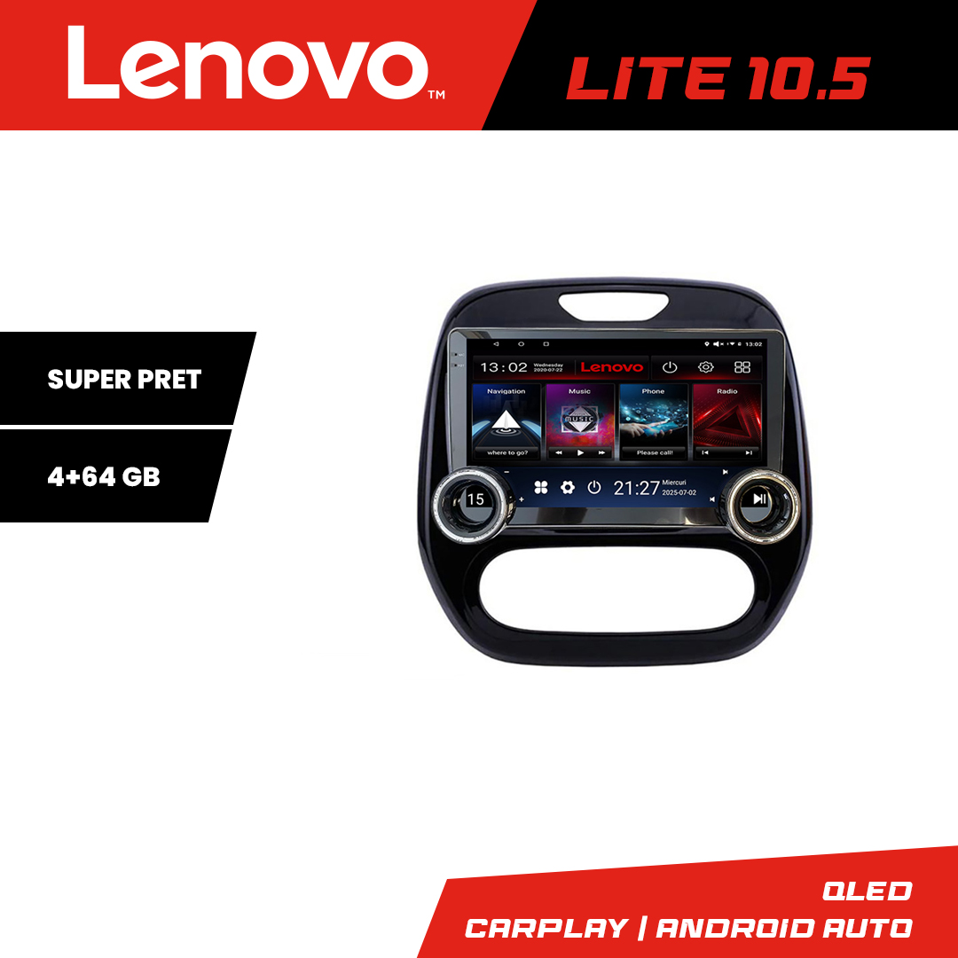 Navigatie Renault Captur Kit-CAPTUR Lenovo 8 core 4+64 10.5 inch Incell 1K android Wifi 5Ghz gps internet CarStore Technology