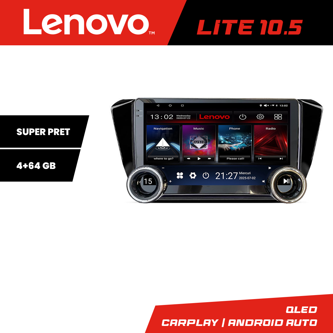 Navigatie Skoda Superb 3 2015- Kit-932 Lenovo 8 core 4+64 10.5 inch Incell 1K android Wifi 5Ghz gps internet C CarStore Technology