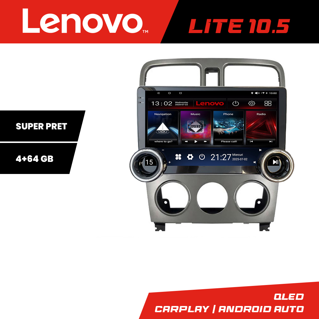 Navigatie Subaru Forester 2004-2008 Kit-forester Lenovo 8 core 4+64 10.5 inch Incell 1K android Wifi 5Ghz gps internet 32 CarStore Technology