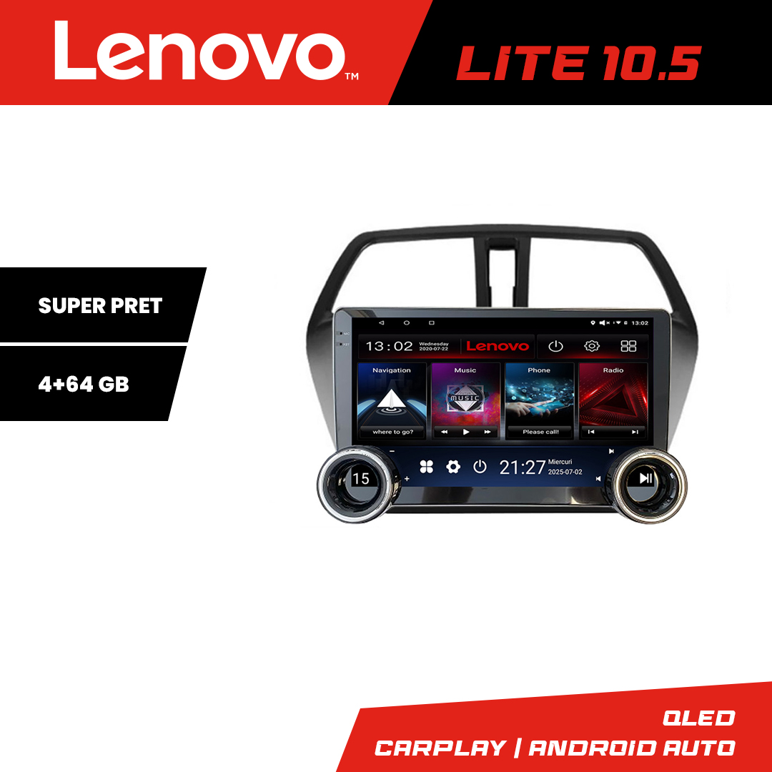 Navigatie Suzuki S-Cross Kit-337 Lenovo 8 core 4+64 10.5 inch Incell 1K android Wifi 5Ghz gps internet CarStore Technology