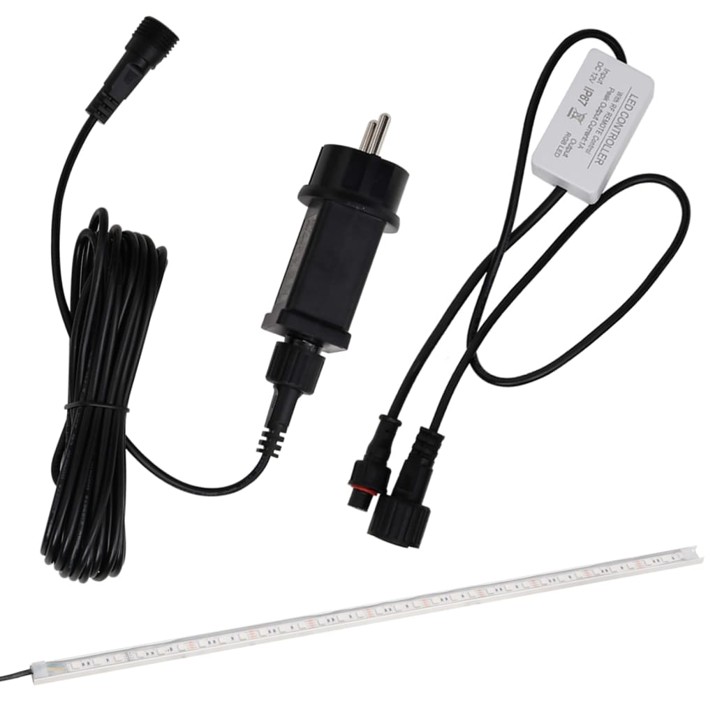 Deversor de cascadă cu LED-uri RGB, 30 cm, oțel inoxidabil GartenMobel Dekor