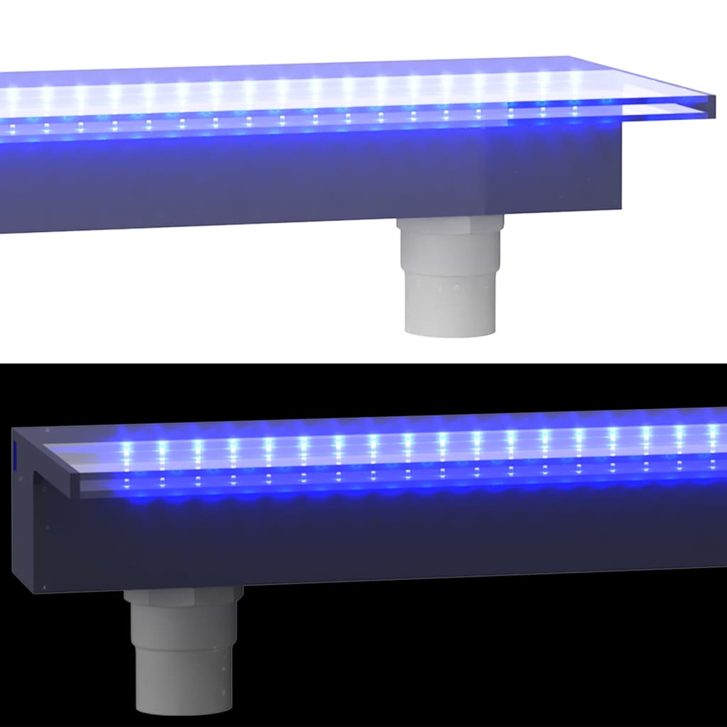 Deversor de cascadă cu LED-uri RGB, acrilic, 60 cm GartenMobel Dekor