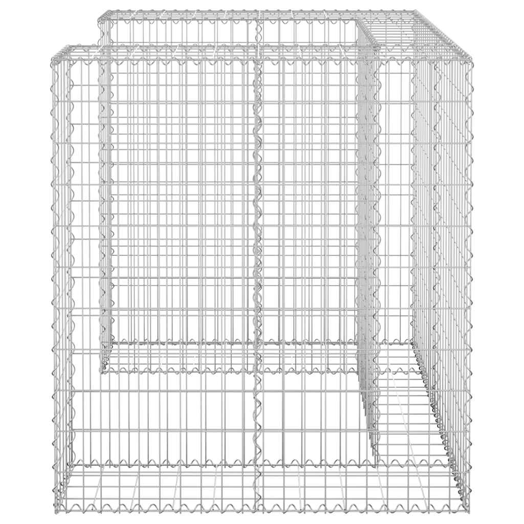 Perete gabion pentru pubelă, 110x100x110 cm, oțel galvanizat GartenMobel Dekor