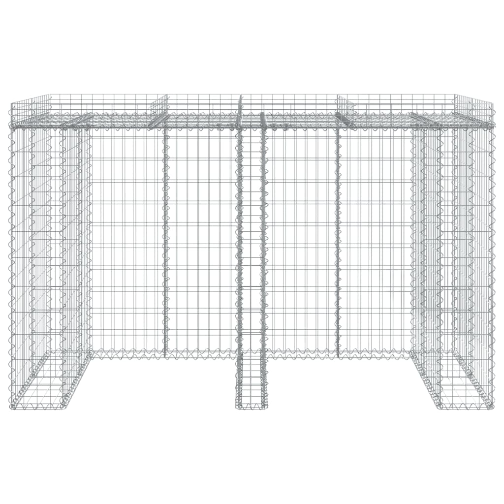 Perete gabion pentru pubela gunoi 192x91x120 cm fier galvanizat GartenMobel Dekor