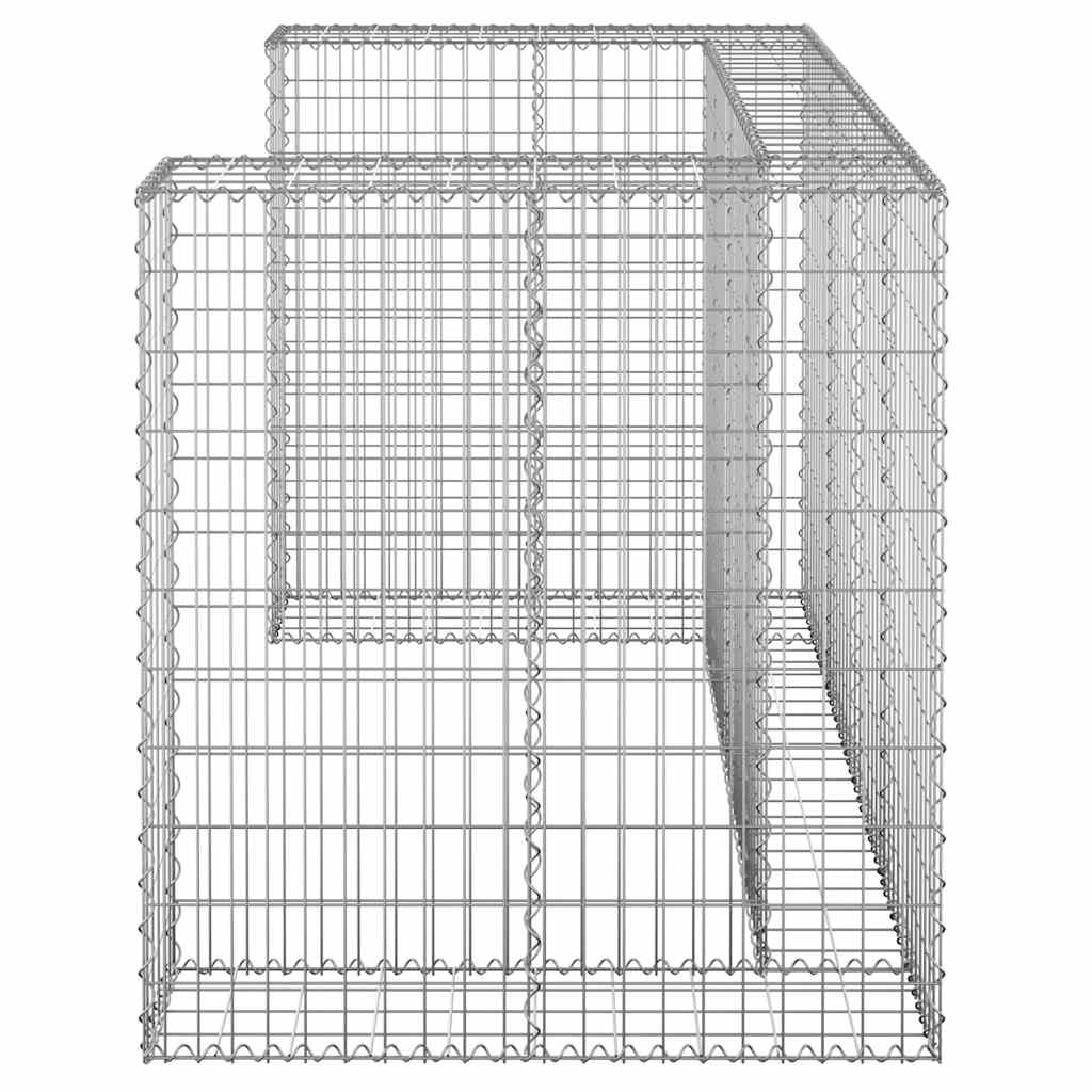 Perete gabion pentru pubele, 180x100x110 cm, oțel galvanizat GartenMobel Dekor