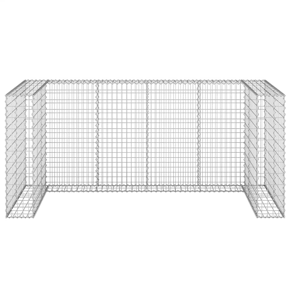 Perete gabion pentru pubele, 254x100x110 cm, oțel galvanizat GartenMobel Dekor