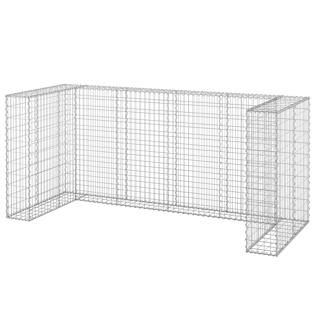 Perete gabion pentru pubele, 254x100x110 cm, oțel galvanizat GartenMobel Dekor