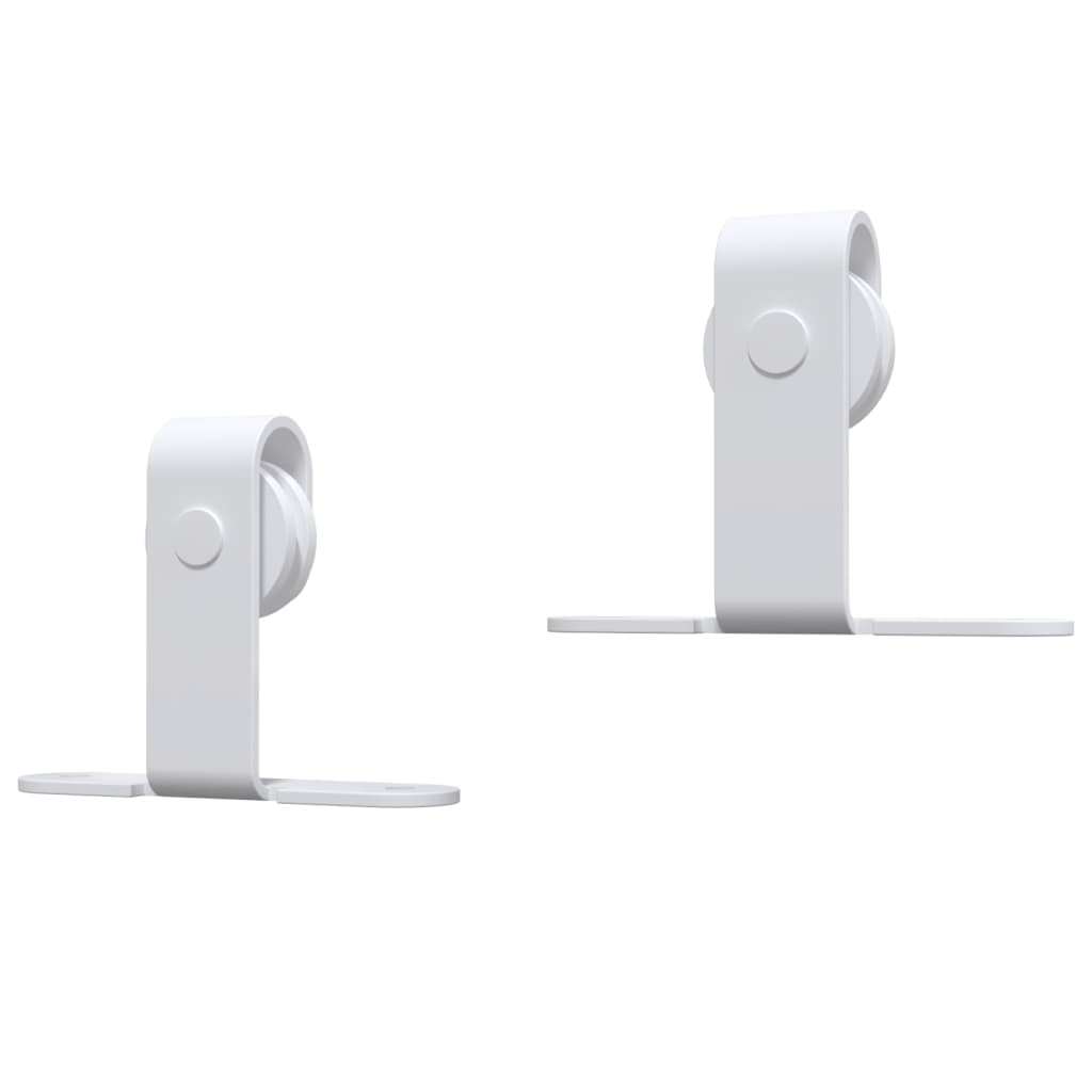 Set glisare mini ușă pentru dulap, alb, oțel carbon, 183 cm GartenMobel Dekor